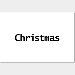 Christmas Minimal Text Typography Posters and Art